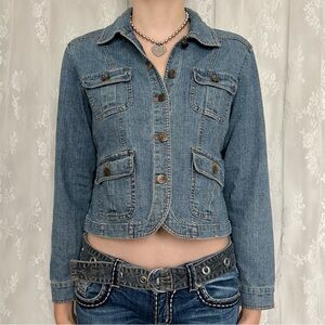 Y2K 2000s Light Wash Denim Jacket